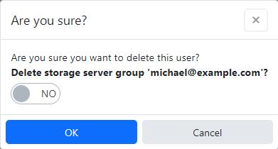 Confirm delete user