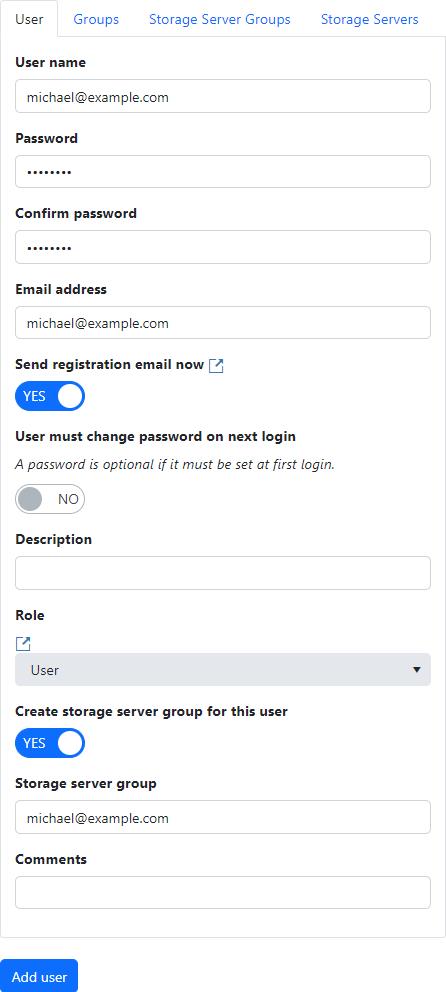 Create a user