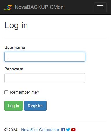 Log in