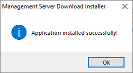 Application Installed Successfully